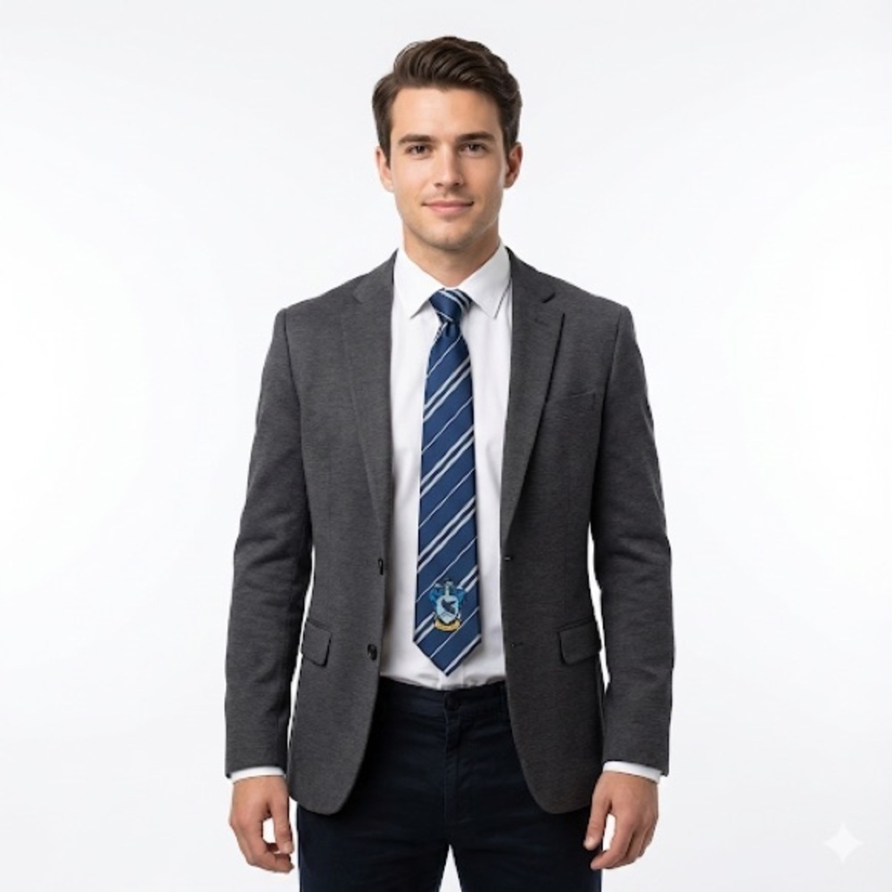 Harry Potter Ravenclaw academic necktie blue